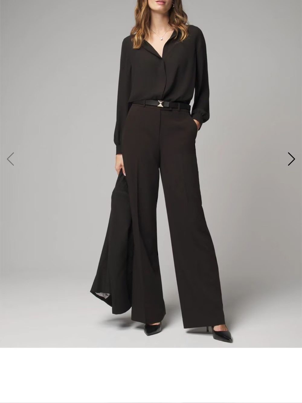 Women’s Black Wide-Leg Dress Pants